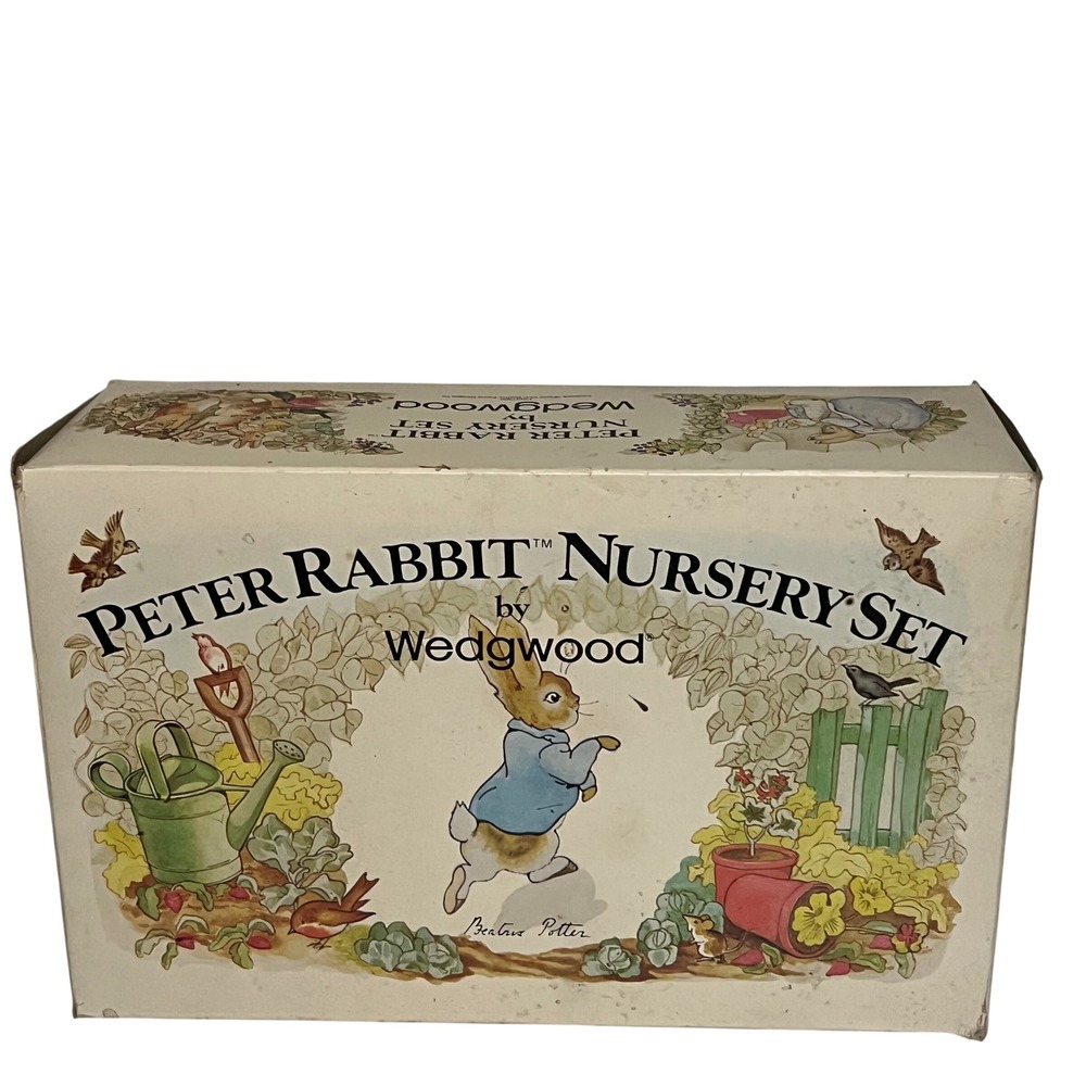 Wedgwood Peter Rabbit Nursery Set Unisex OS Cream Excellence 3 Piece Boxed